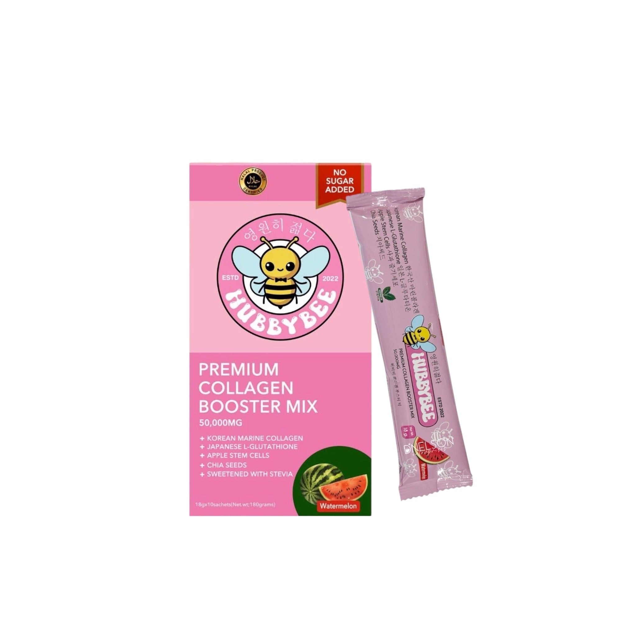 Hubby Bee Premium Collagen Booster Mix formulated to help support skin elasticity and smoothness