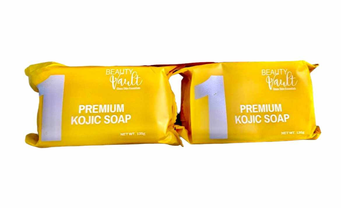 2 Bars Beauty Vault Premium Kojic Soap, 135g Each