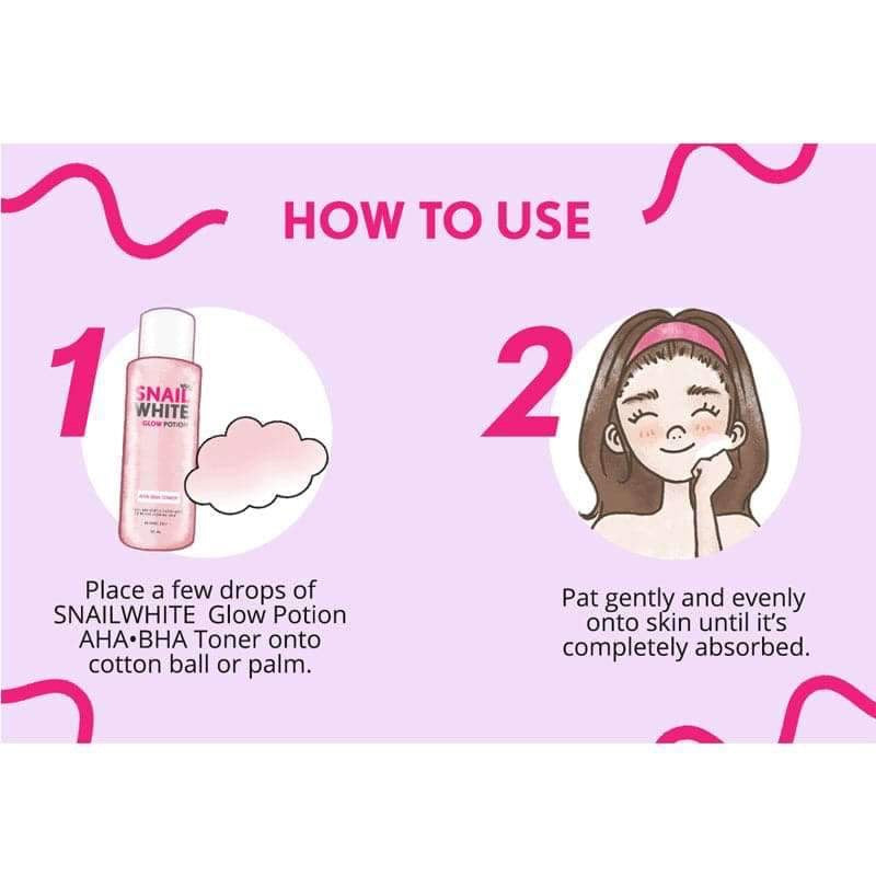 SNAIL WHITE Glow Potion AHA-BHA Toner 150ml - EXPIRES DEC 2025