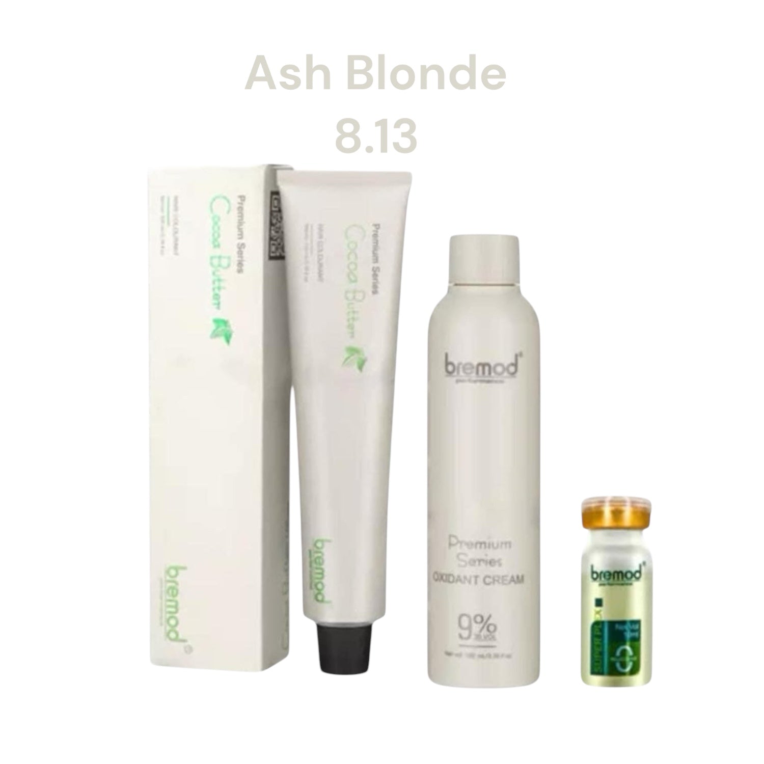 Bremod Premium Series Ash Blonde Hair Color Set 9% Oxidant