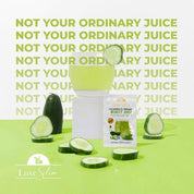 LUXE Slim Cucumber & Dalandan Beauty Juice - Herbal Drink Mix with Hydrolyzed Marine Collagen, Reduced L-Glutathione and Vitamin C - 8 Sachets (168g)