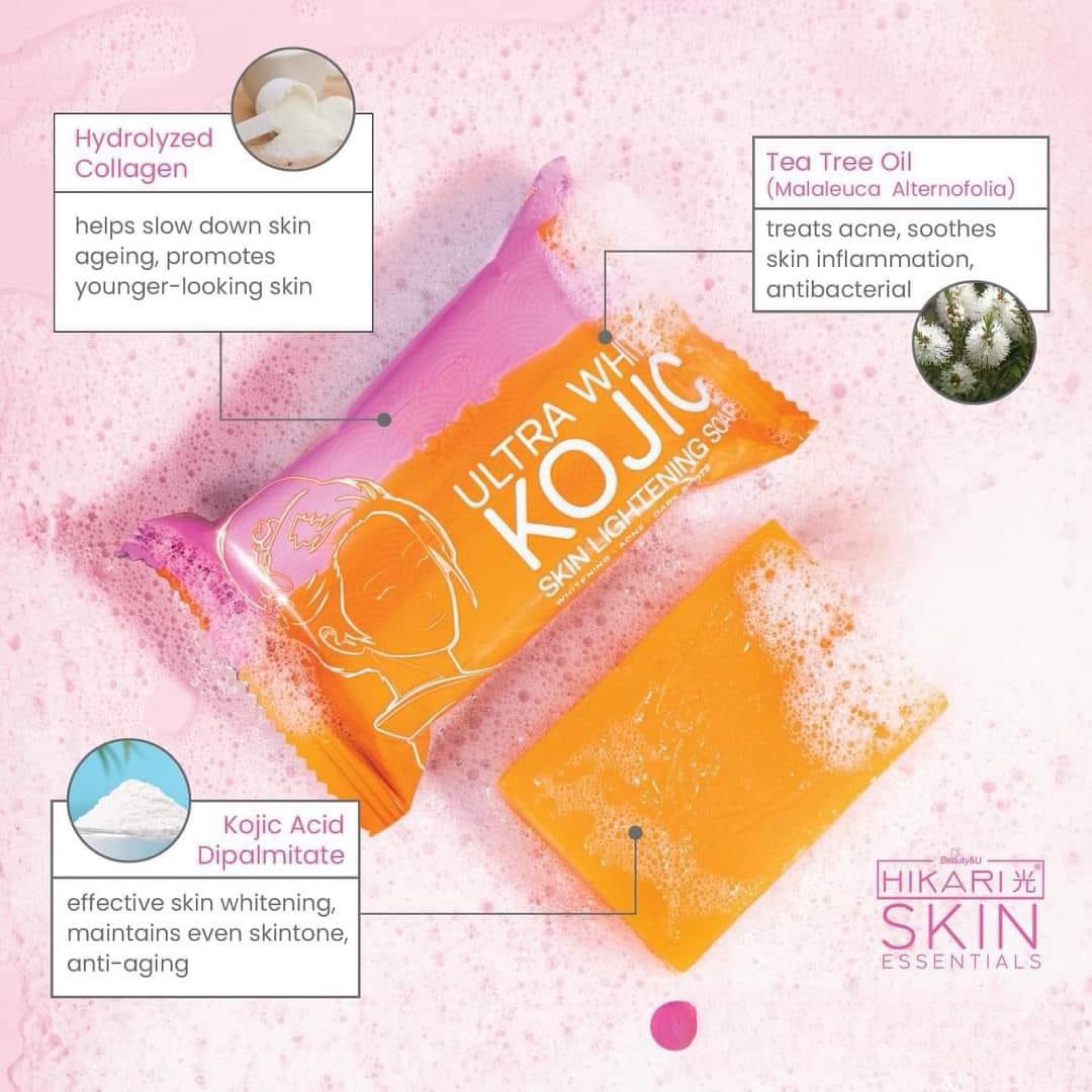 Hikari光 Skin Essentials Ultra White Skin Lightening Soap, 75g each