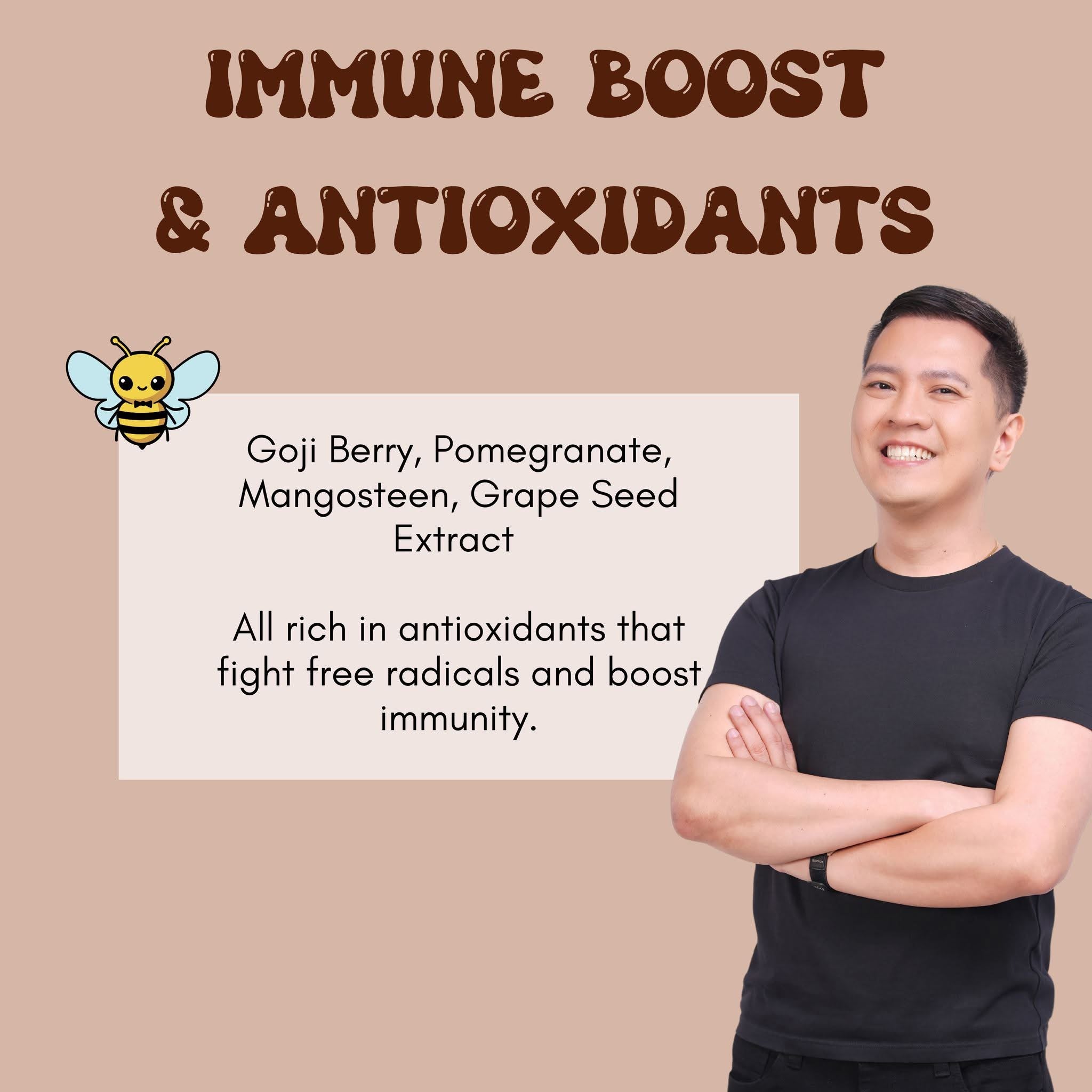 Hubby Bee Fit 16 in 1 Coffee - 18g x 10 Sachets | Premium Coffee Blend Infused with Natural Ingredients for Health and Vitality