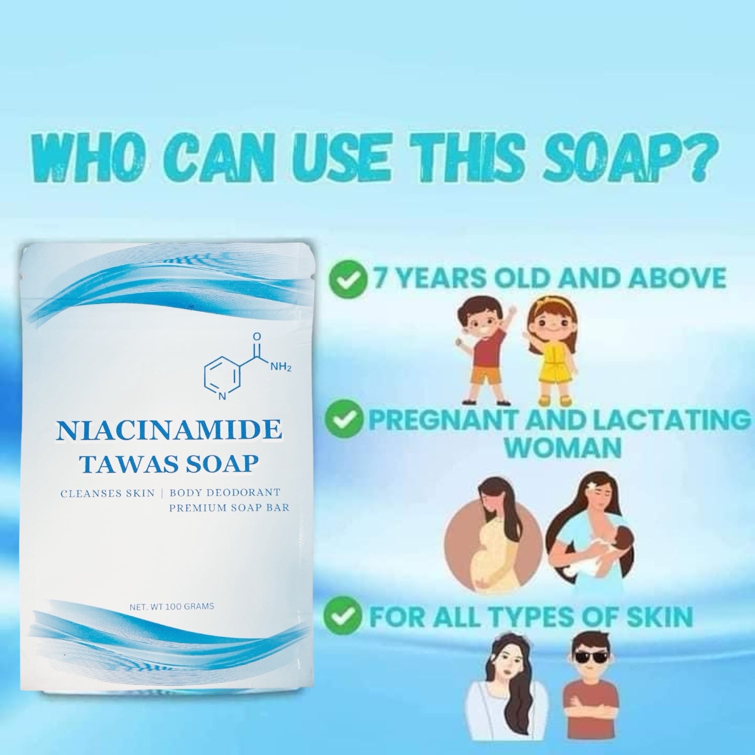 Niacinamide Tawas Soap - 100g