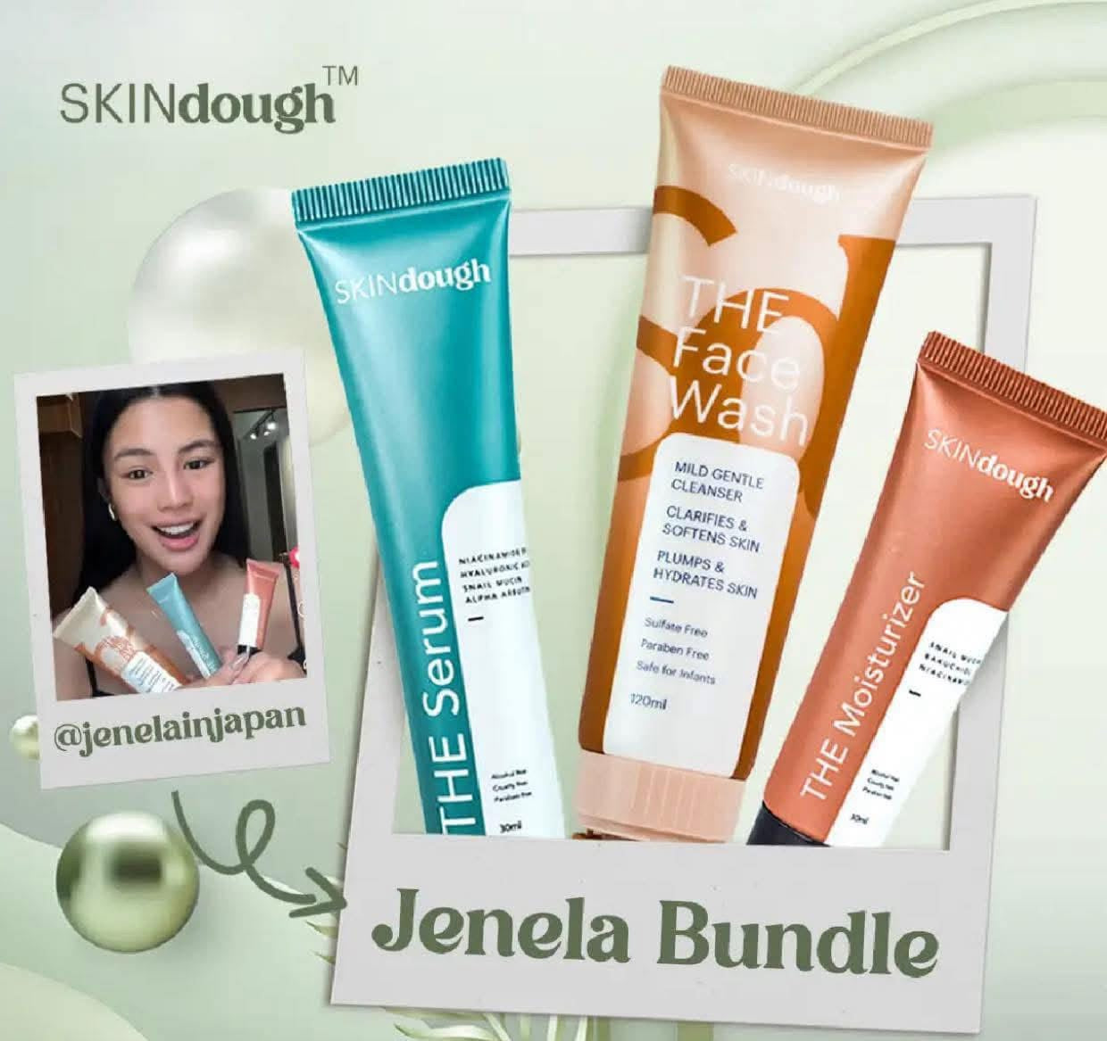 SKINDough Jenela Bundle: Face Wash, Serum & Moisturizer