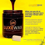 LuxeWax Organic Sugar Wax + SCT Sunflower Oil