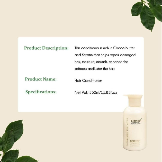 BREMOD Premium Series Keratin Complex Treatment Shampoo & Conditioner