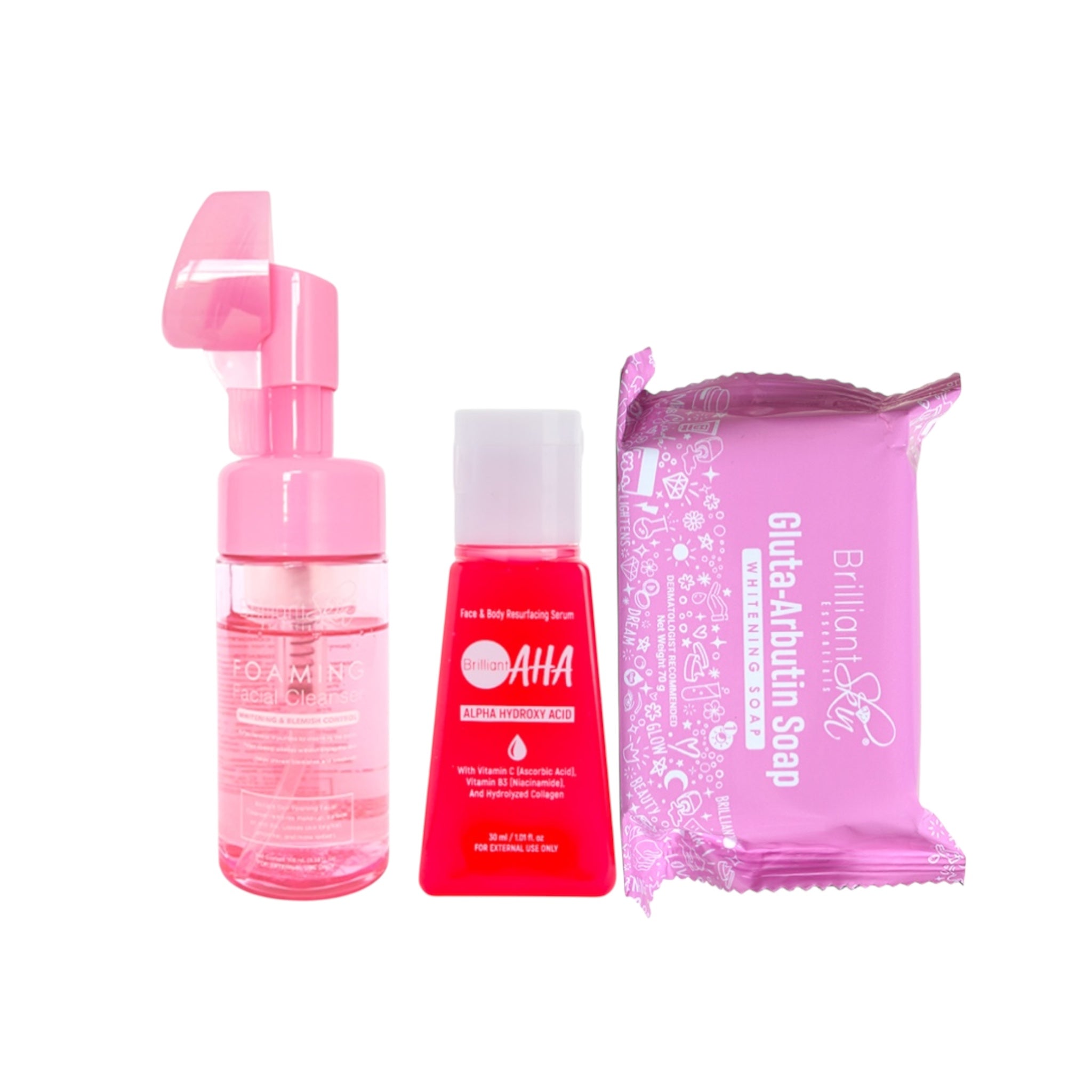 Brilliant Skin Essentials Facial Cleanser + AHA Serum & Glutathione So D Nelson Enterprises Brilliant Skin Essentials Facial Cleanser + AHA Serum & Glutathione So D Nelson Enterprises