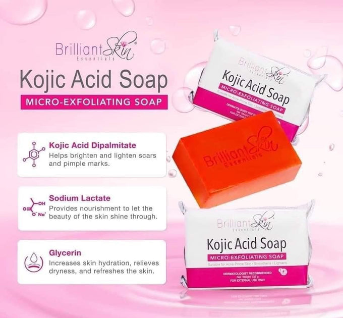 Brilliant Skin Essentials Micro-Exfoliating Kojic Soap, 2 Bars x