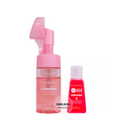 Brilliant Skin skincare set featuring Facial Cleanser, AHA Serum, and Glutathione Soap for deep cleansing
