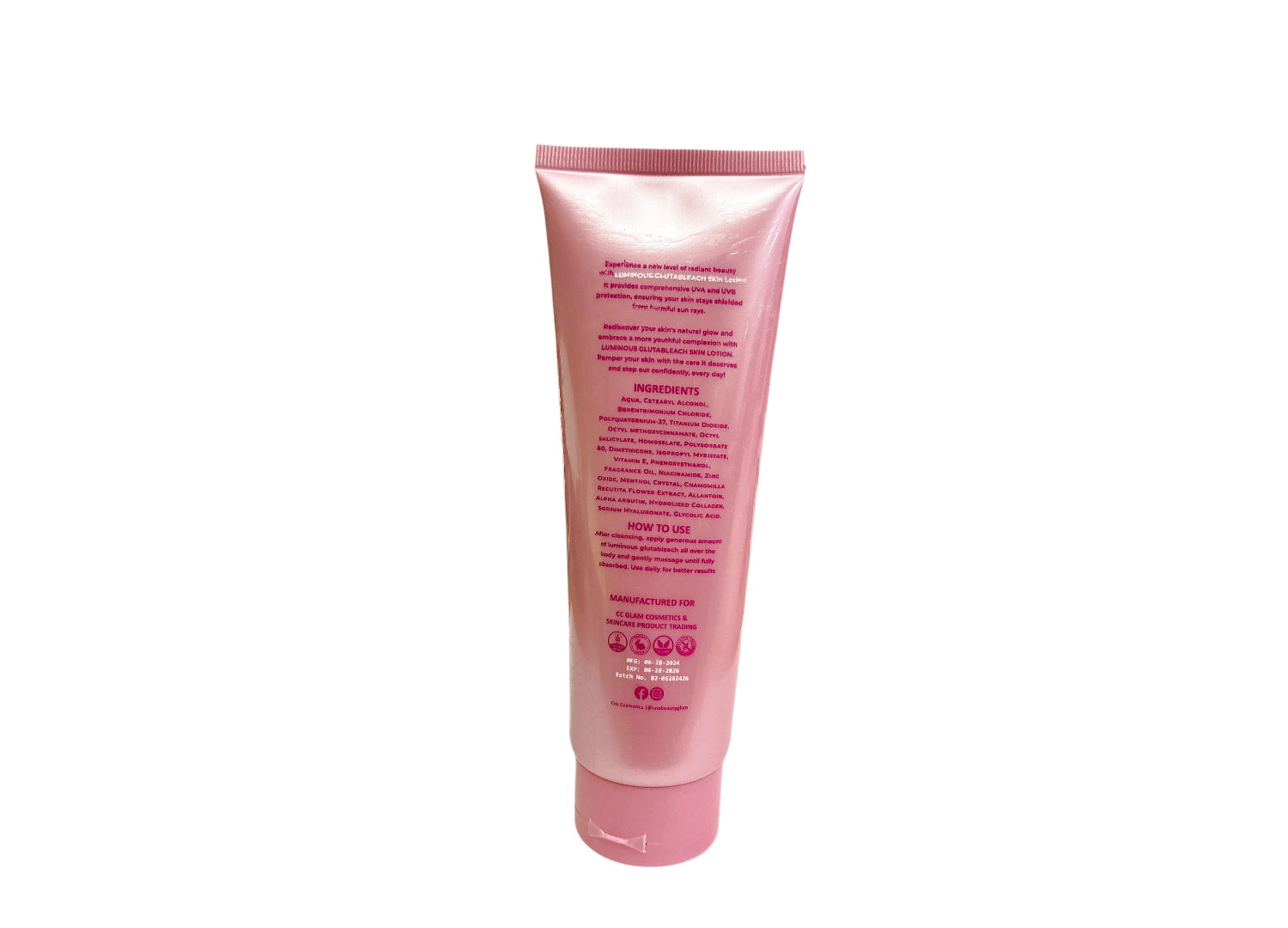 Cris Cosmetics CC Glam Luminous GlutaBleach Lotion - Deep Moisturizing Formula for Smooth Skin
