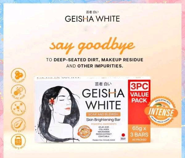 Geisha White Scar and Blemish Intense Skin Cleansing Bar 3x65g refreshing bath soap
