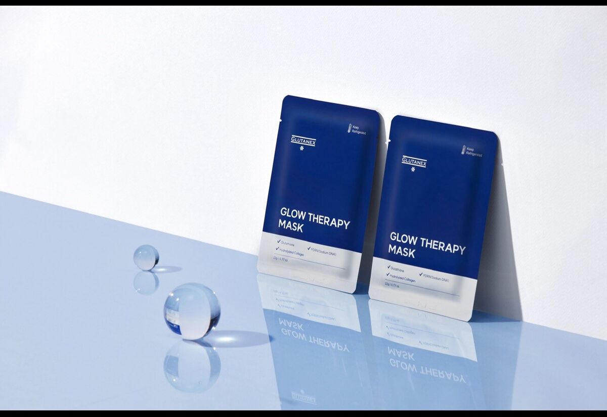 Pack of 5 Glutanex Glow Therapy Masks for a radiant and moisturized complexion