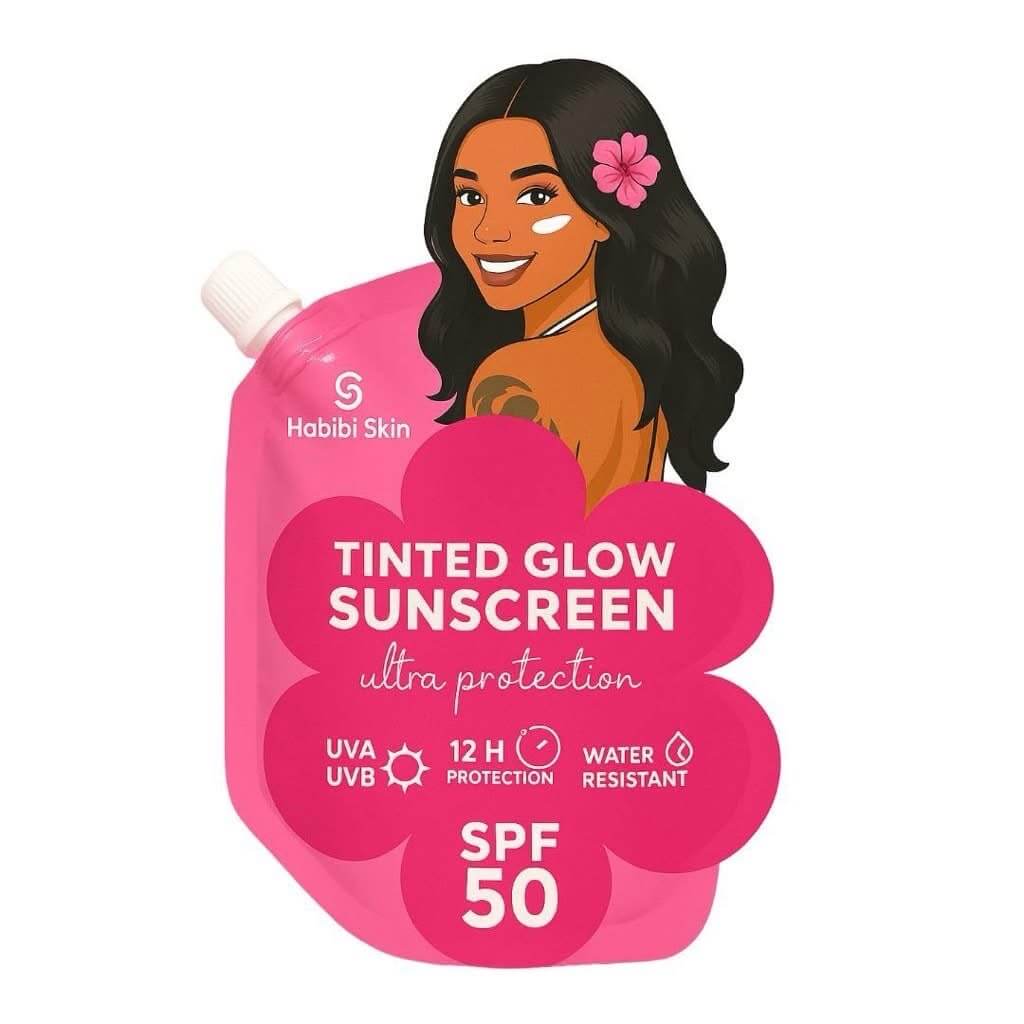 Habibi Skin Tinted Glow Sunscreen with lightweight formula for comfortable wear