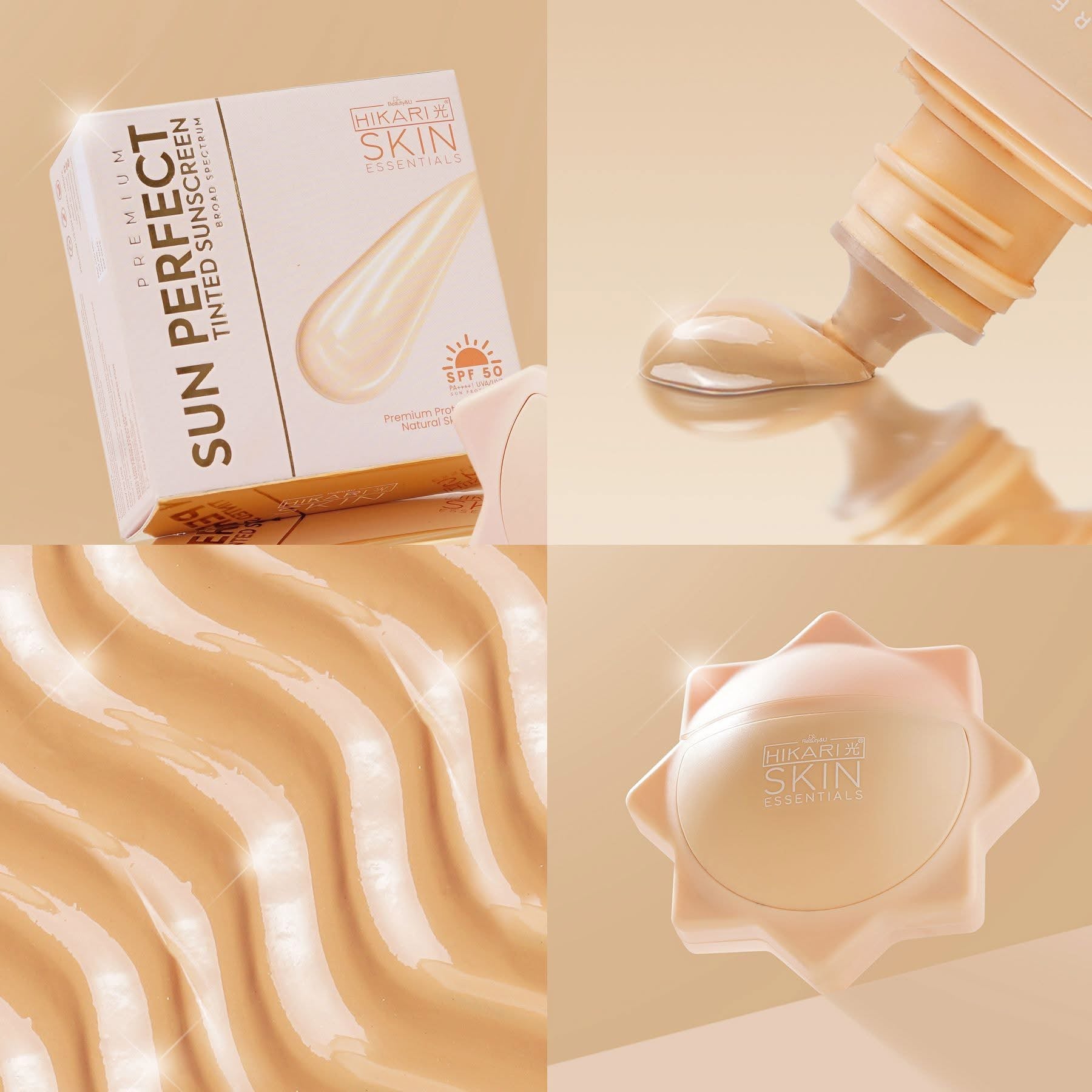 Hikari Skin Essentials Premium Tinted Sun Perfect Sunscreen SPF 50 -  50ml