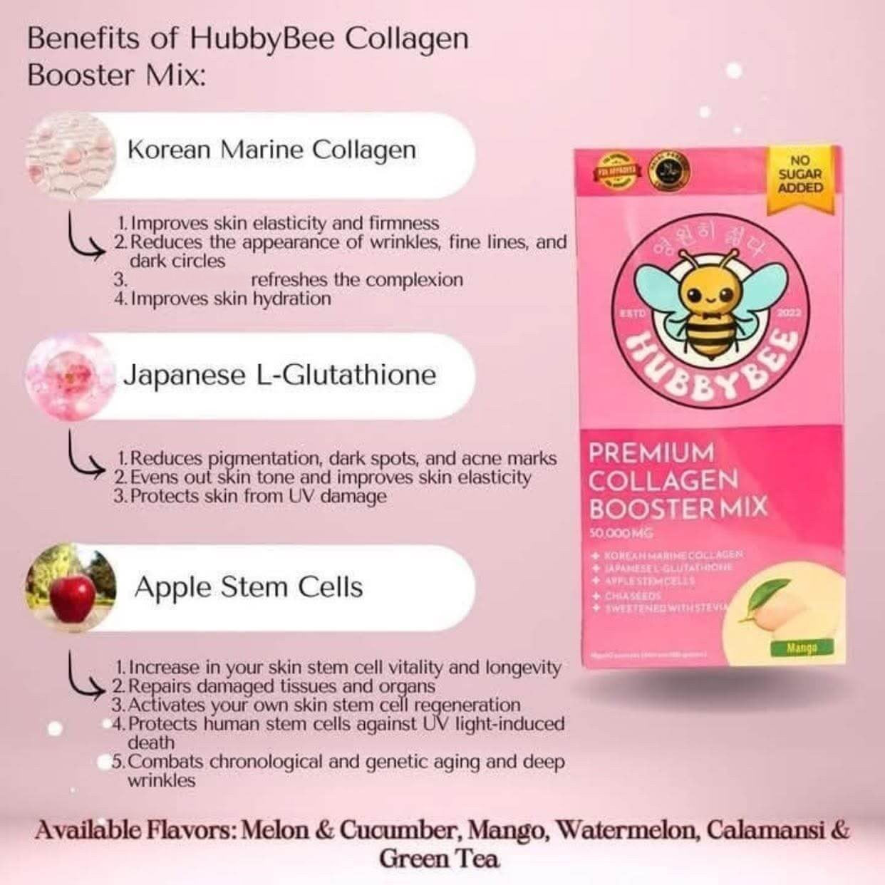 Hubby Bee Premium Collagen Booster Mix made with Korean marine collagen for daily supplementation