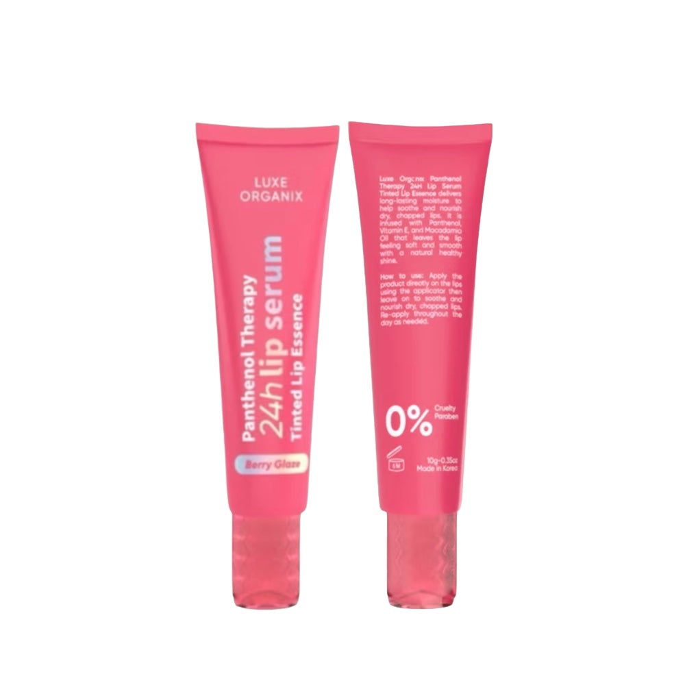 Luxe Organix Panthenol Therapy Lip Serum Berry Glaze 10g leaves lips feeling soft