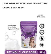 Luxe Organix Retinol + Gluta Serum Lotion & Retinol Cloud Soap deeply hydrates the skin