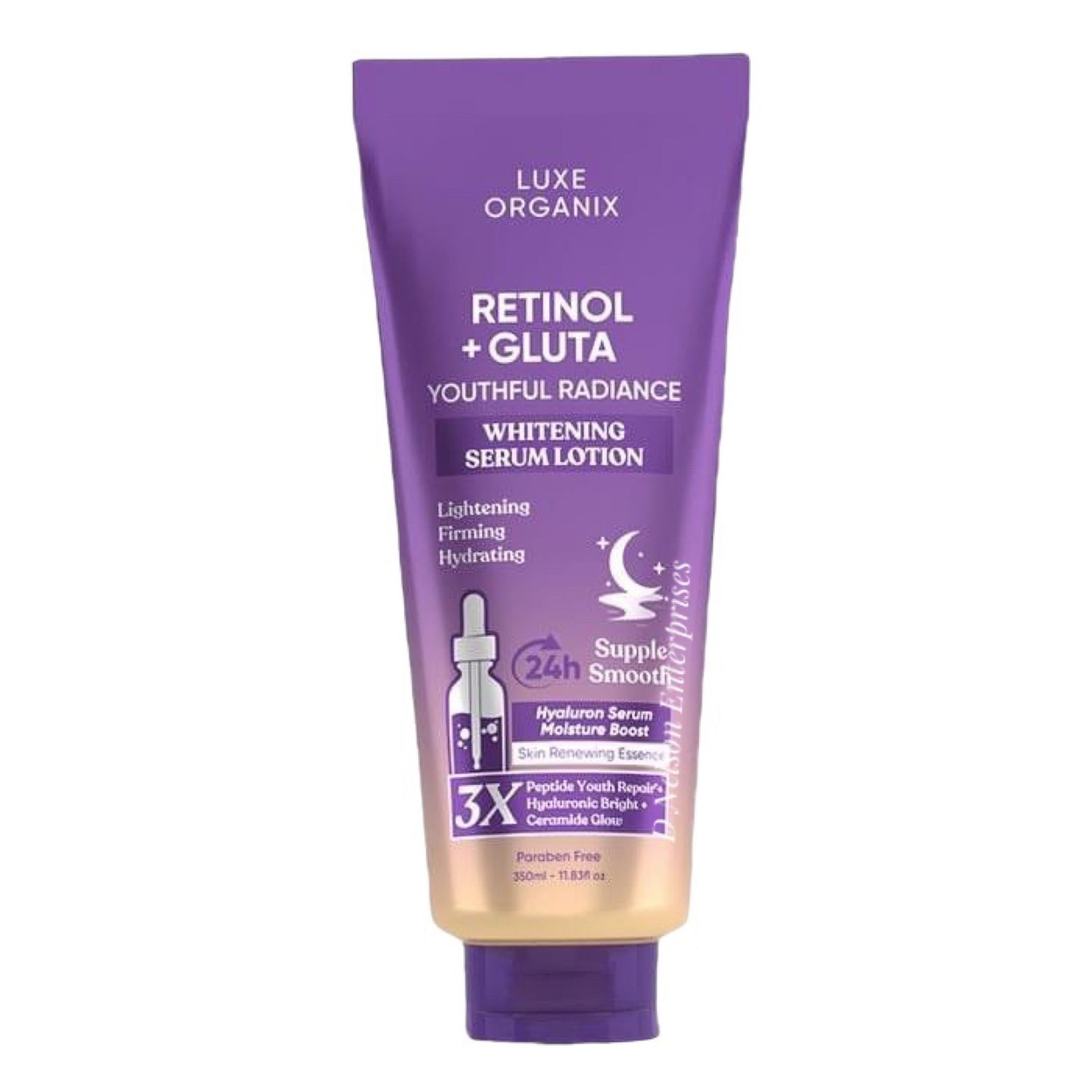 Luxe Organix Retinol + Gluta Whitening Serum Lotion 350ml D Nelson Enterprises Luxe Organix Retinol + Gluta Whitening Serum Lotion 350ml D Nelson Enterprises
