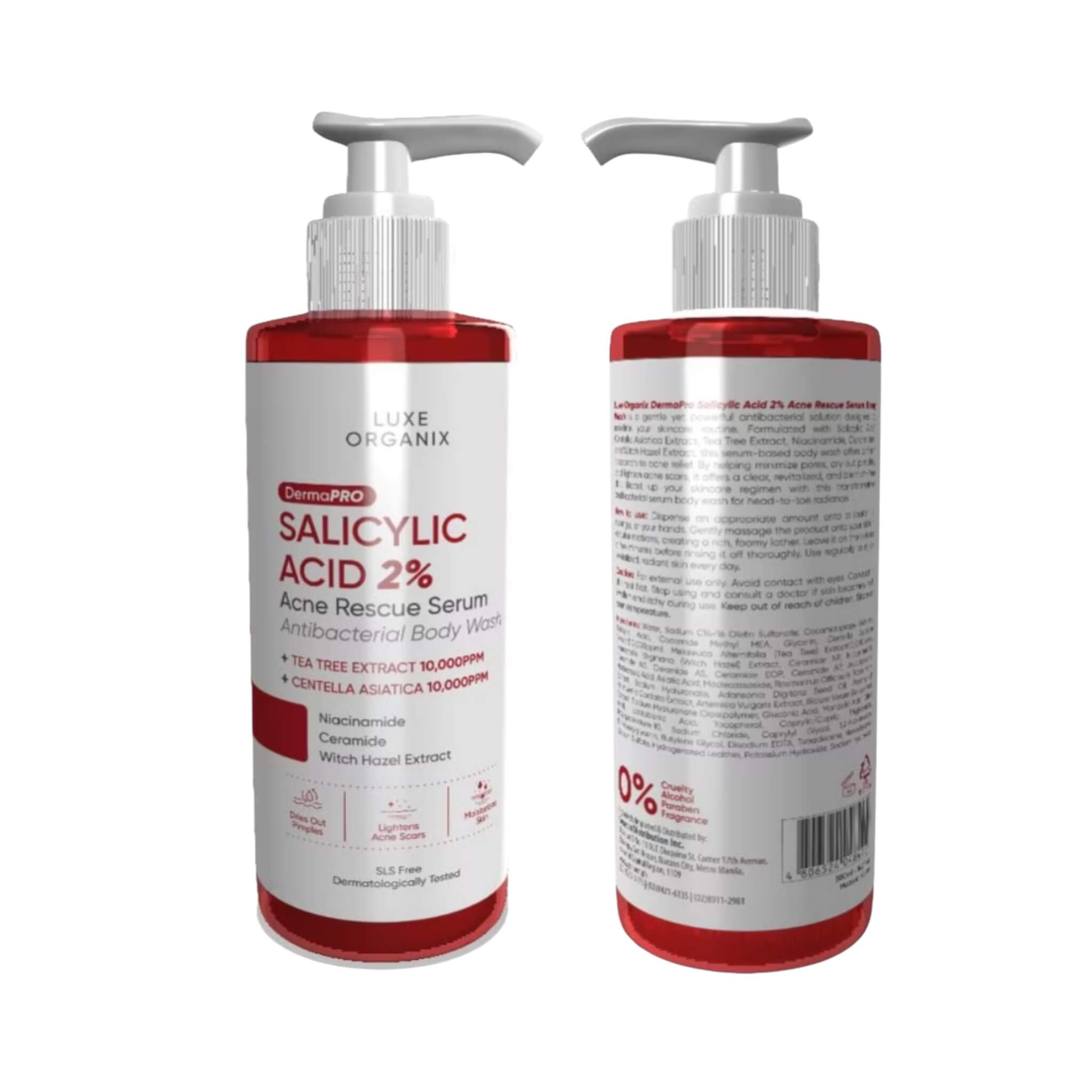 Salicylic acid-based cleanser from Luxe Organix for body care