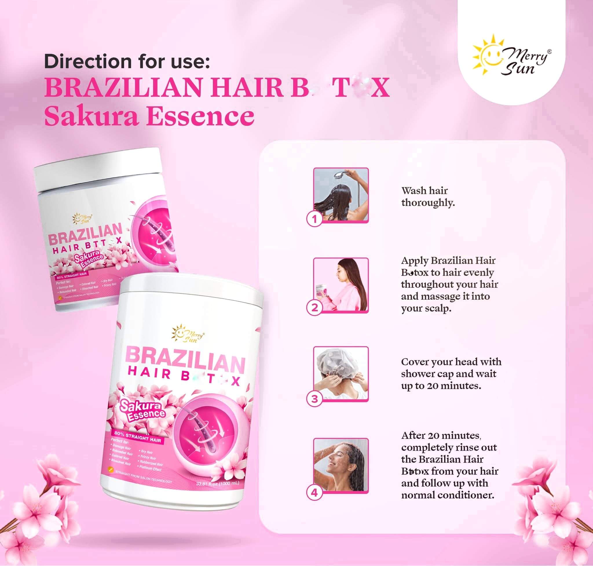 Merry Sun Brazilian Hair BTX long lasting smoothness and soft texture