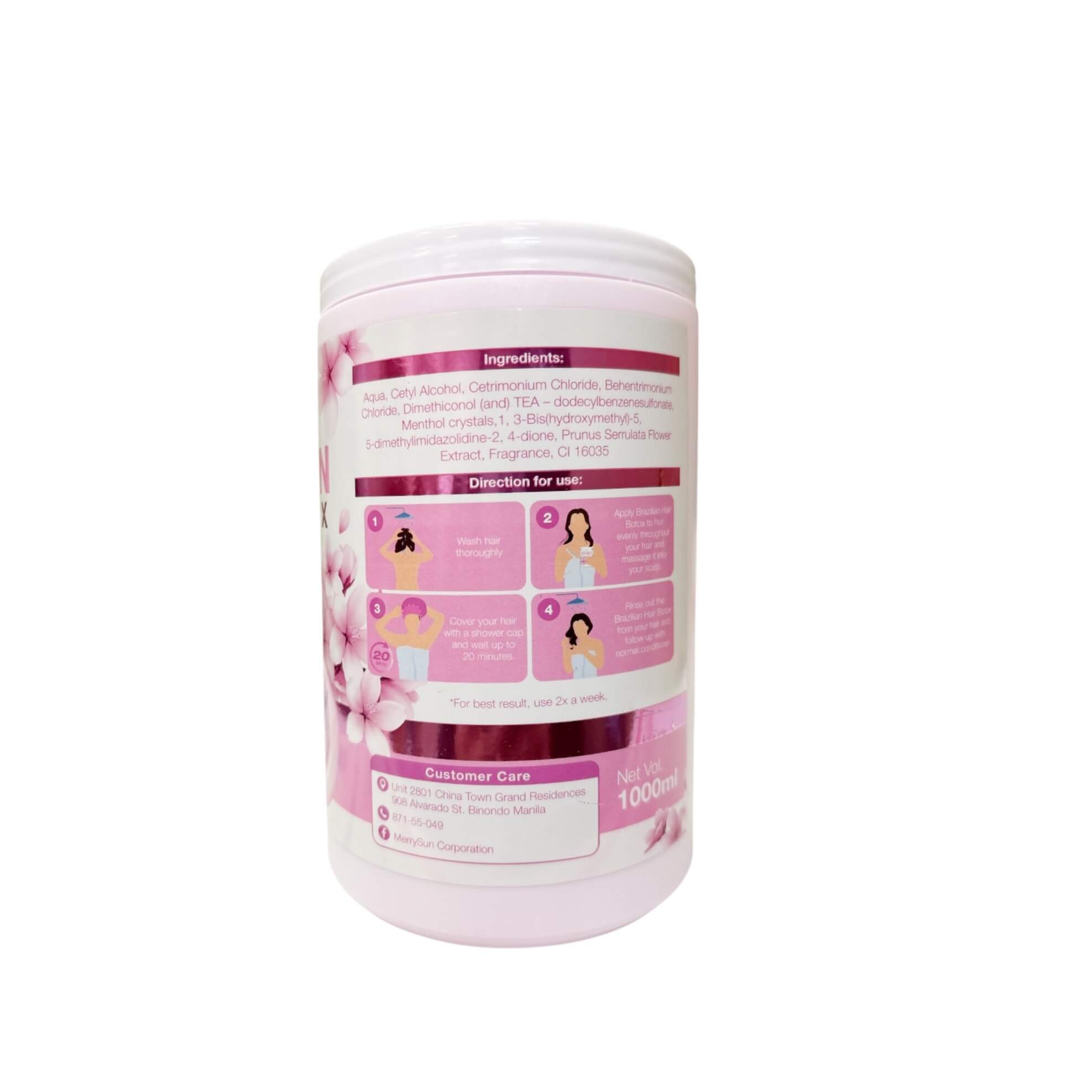 Merry Sun Brazilian Hair BTX hydrating straight treatment for all hair types