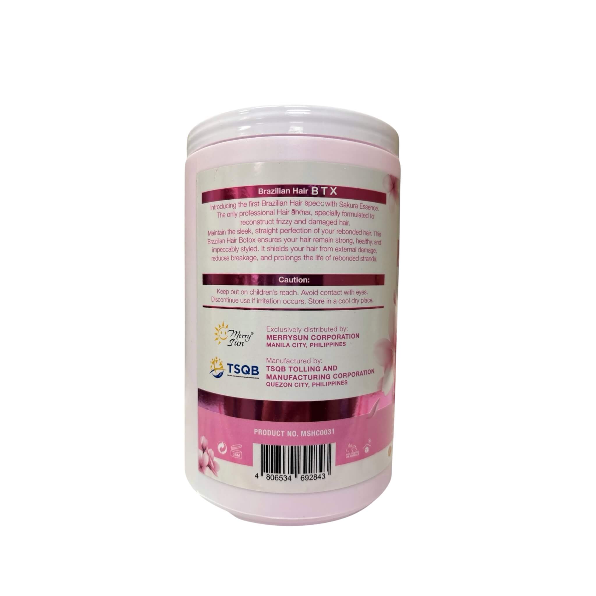 Merry Sun Brazilian Hair BTX treatment for silky and shiny results