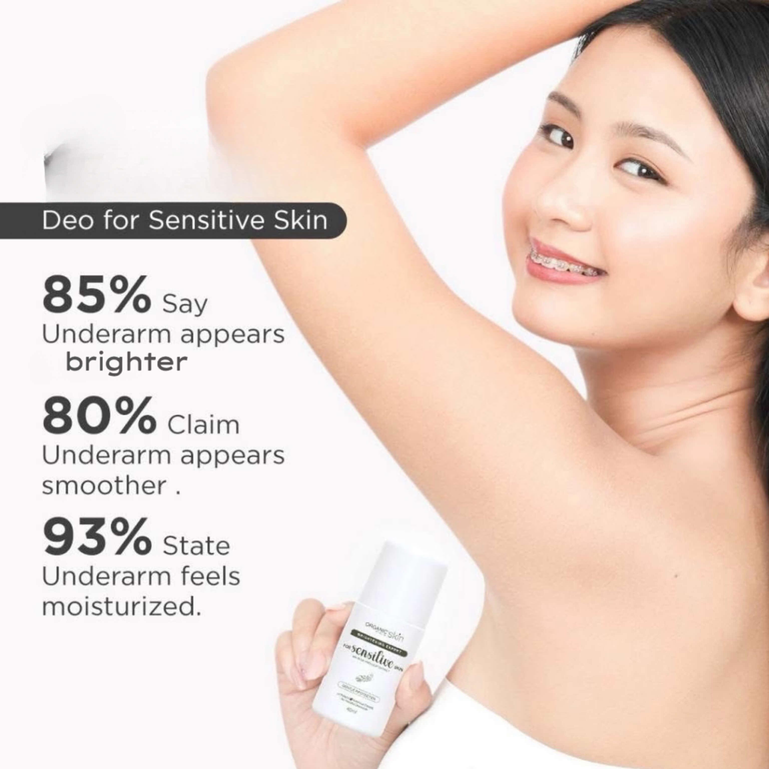 Organic Skin Japan Deodorant for Sensitive Skin Aloe Vera with non-sticky feel