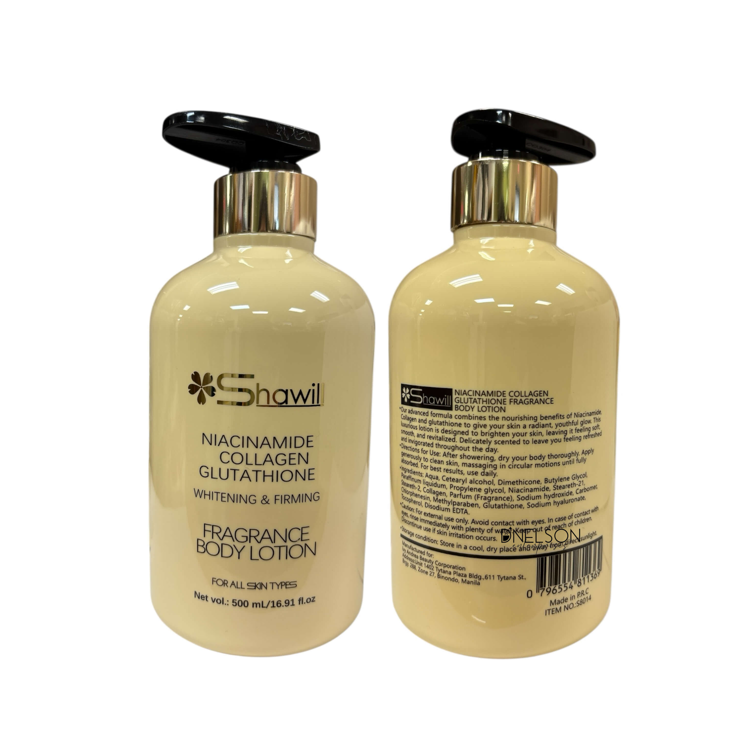 Shawill Niacinamide Collagen Glutathione Body Lotion 500ml for soft and silky skin