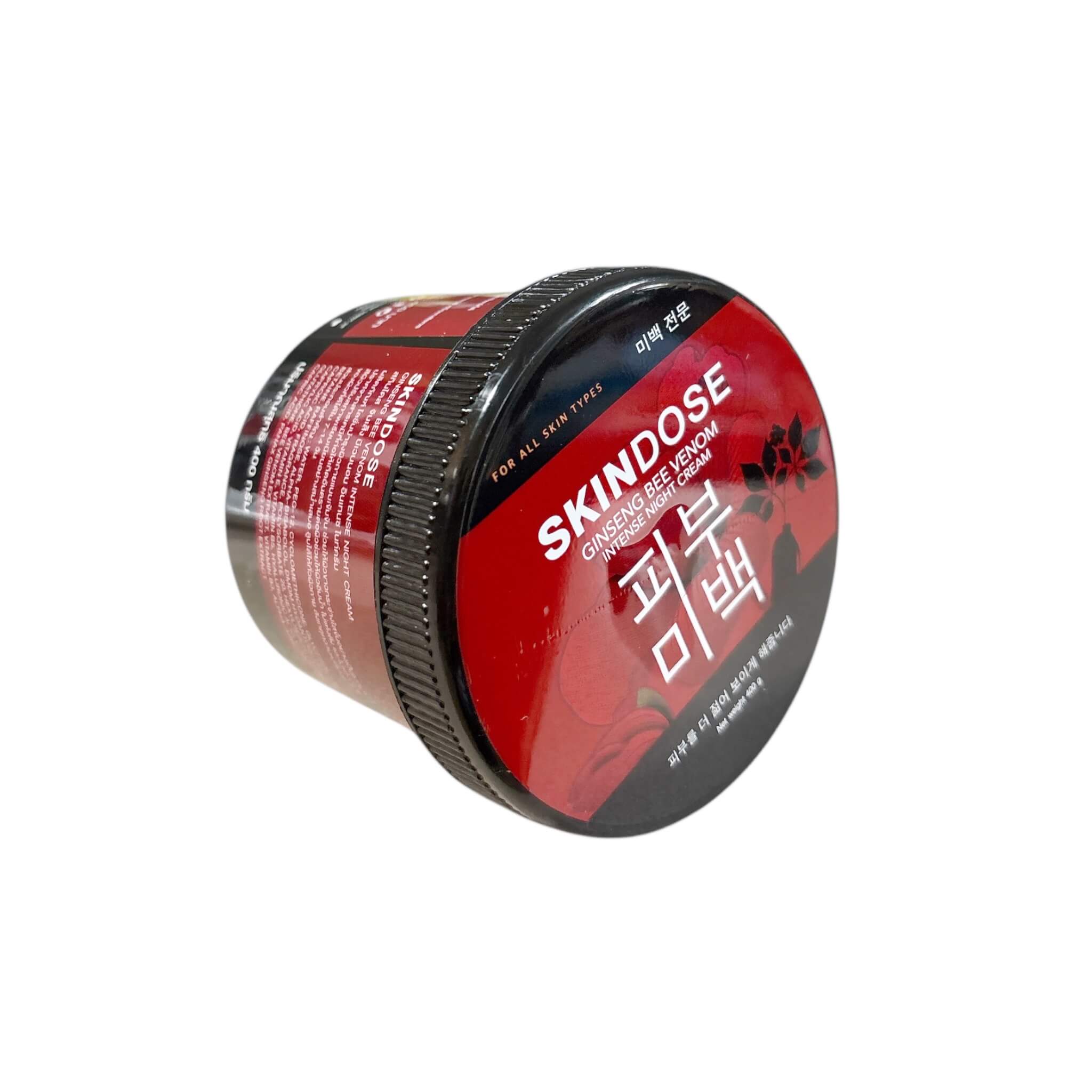 SKINDOSE Ginseng Bee Venom Intense Night Cream providing nourishing skin moisture overnight