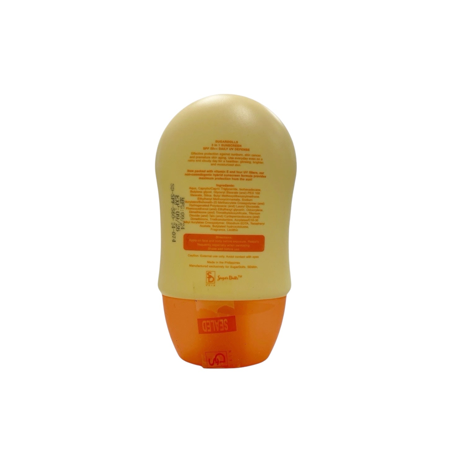Multi-use face and body sunscreen by Sugar Dolls – 60ml size