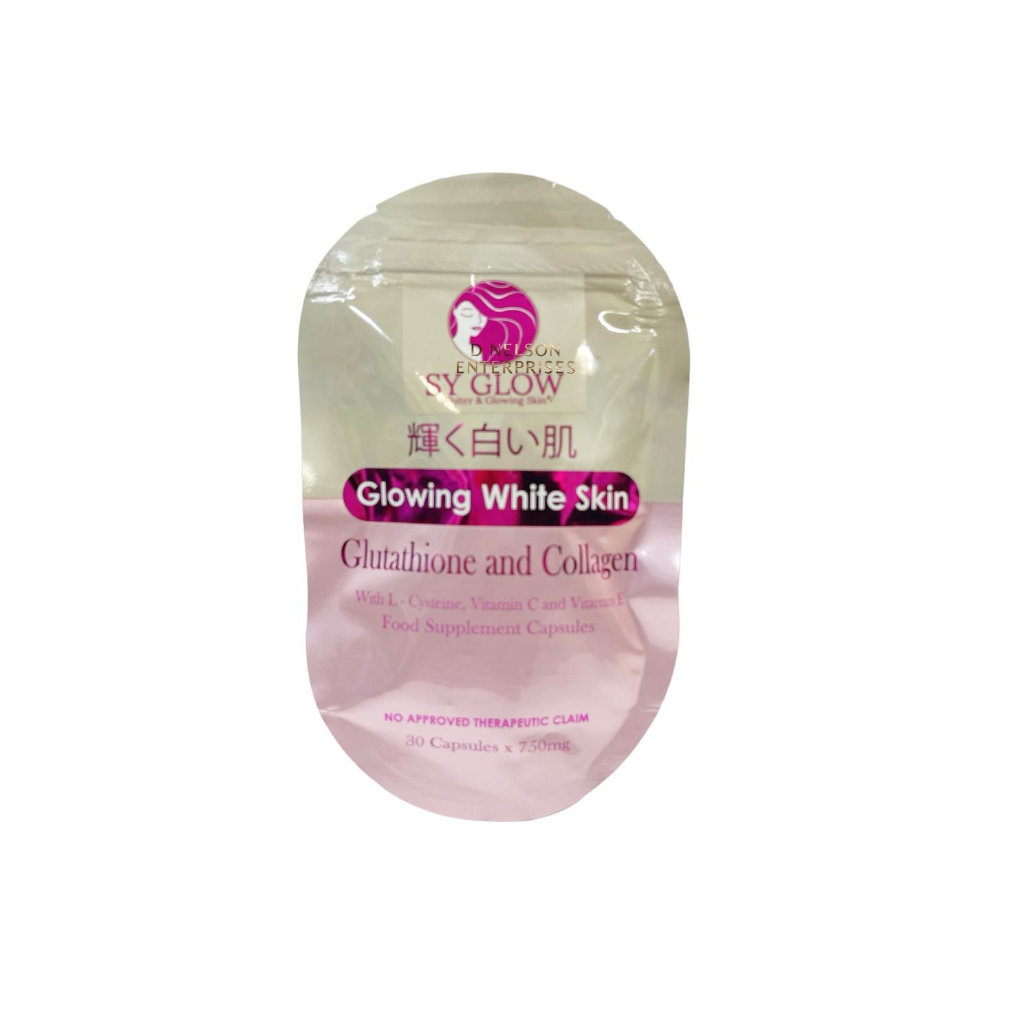 SY GLOW Glowing White Skin Glutathione and Collagen Capsules, 30 Count D Nelson Enterprises SY GLOW Glowing White Skin Glutathione and Collagen Capsules, 30 Count D Nelson Enterprises