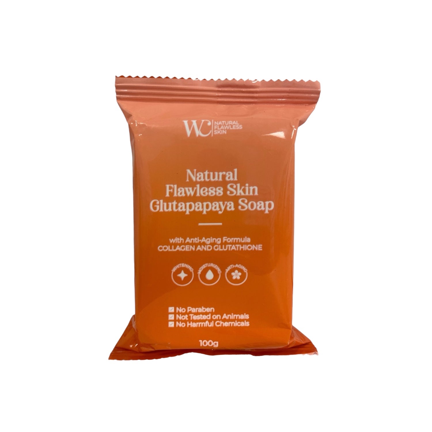 WC Natural Flawless Skin Glutapapaya Soap Anti-Aging Formula - 100g WC Natural Flawless Skin Glutapapaya Soap Anti-Aging Formula - 100g