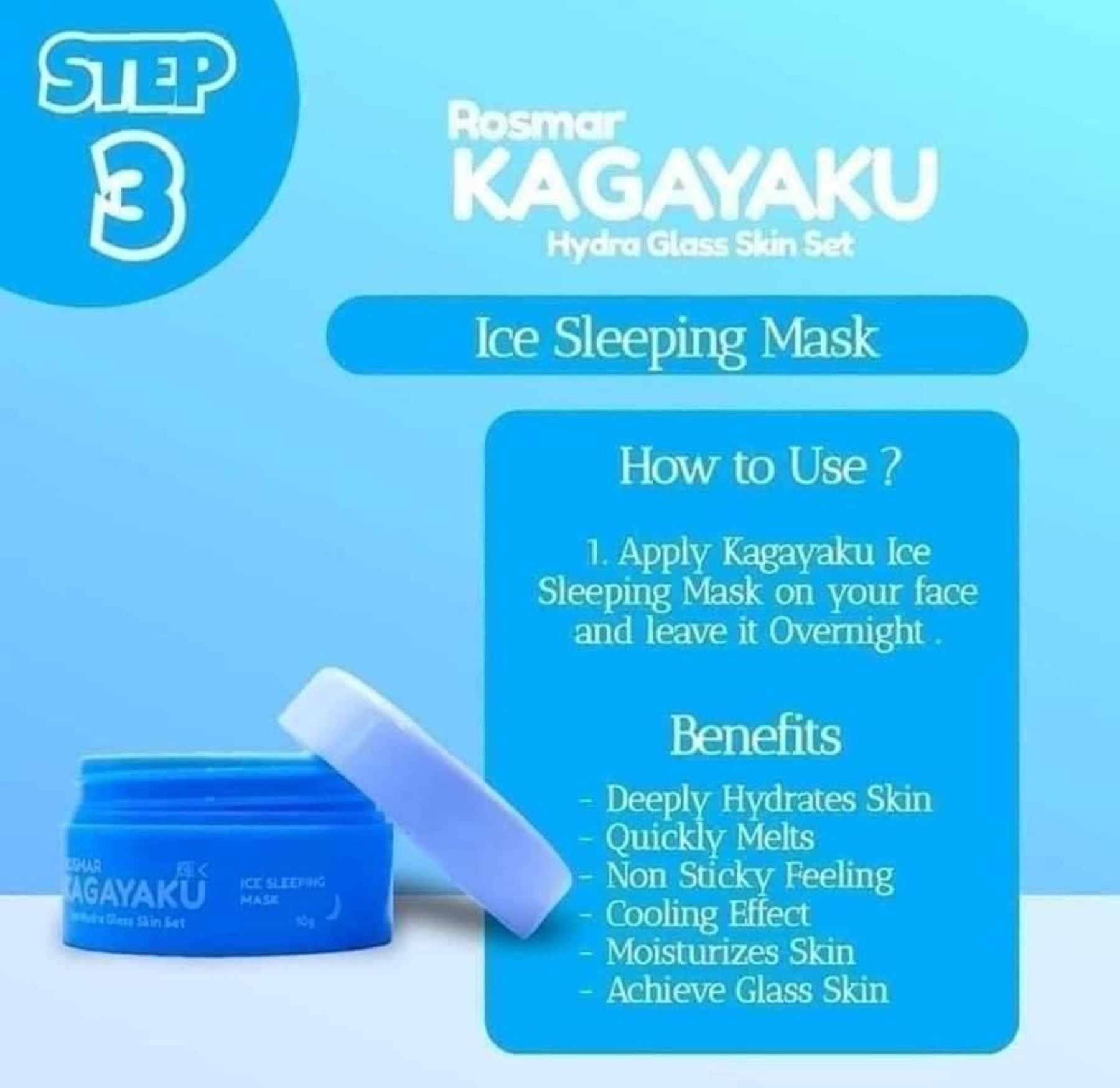 Rosmar Hydra Glass Skin Set Ice Sleeping Mask