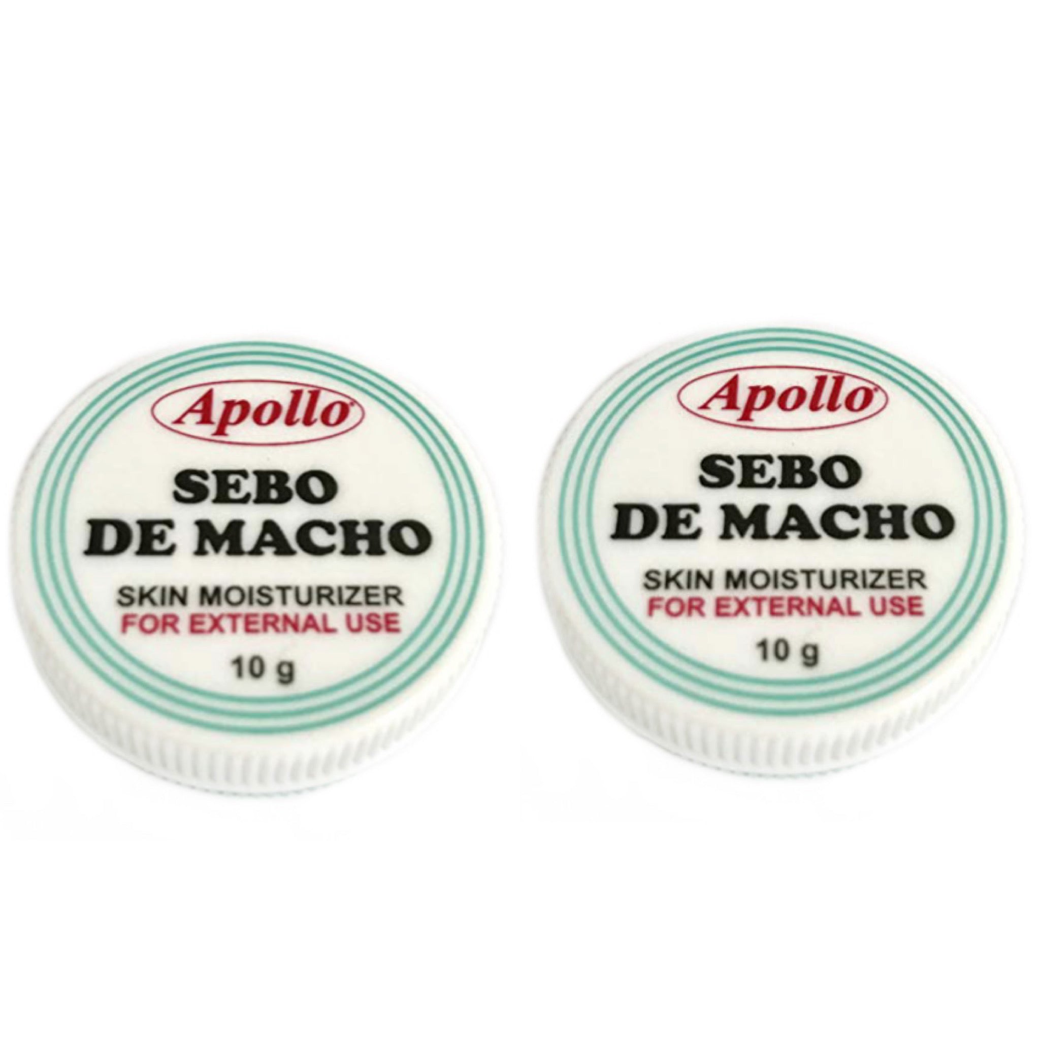 2 Apollo SEBO DE MACHO Skin Moisturizer Scar Remover 10g Each