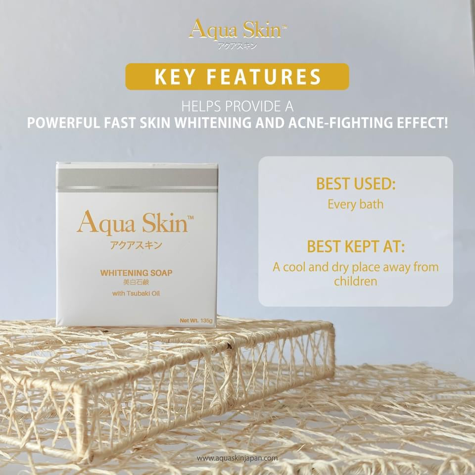 Aqua Skin Whitening Tsubaki Soap Japan Formula, 100g