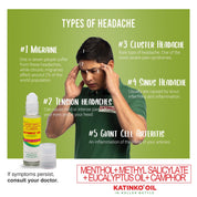 6 Pack Katinko Oil Liniment Rollerball Applicator, 10ml