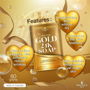 Precious Skin Thailand GOLD 24K Soap, 80g- Removes Dark & Age Spots