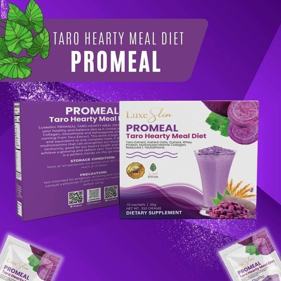 Luxe Slim PROMEAL TARO Hearty Meal Diet Drink, 10 Sachets