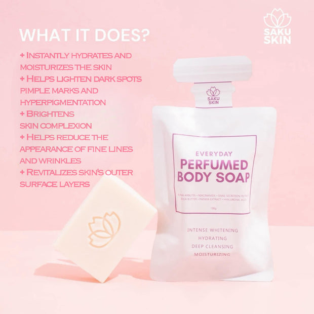 SAKU SKIN Perfumed Body Soap & Every Single Day Sunscreen