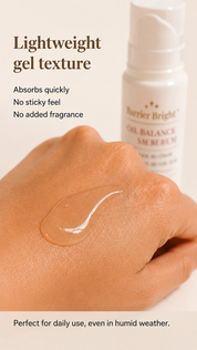 Barrier Bright™ Oil Balance Serum – Lightweight Calming Serum with Niacinamide, Zinc PCA & Tranexamic Acid | Helps Reduce Excess Oil + Supports Clearer-Looking Skin (30g)