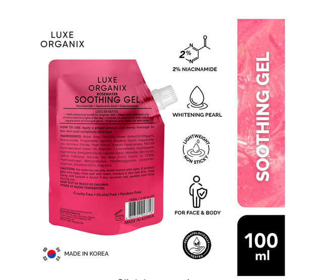 Luxe Organix Rosewater Soothing Gel 100ml