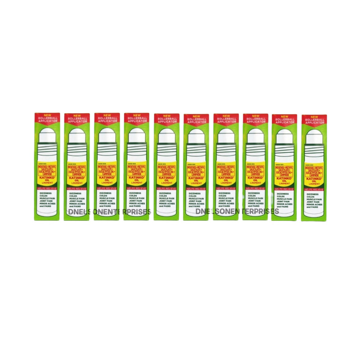 10 Pack Katinko Oil Liniment Rollerball Applicator, 10ml