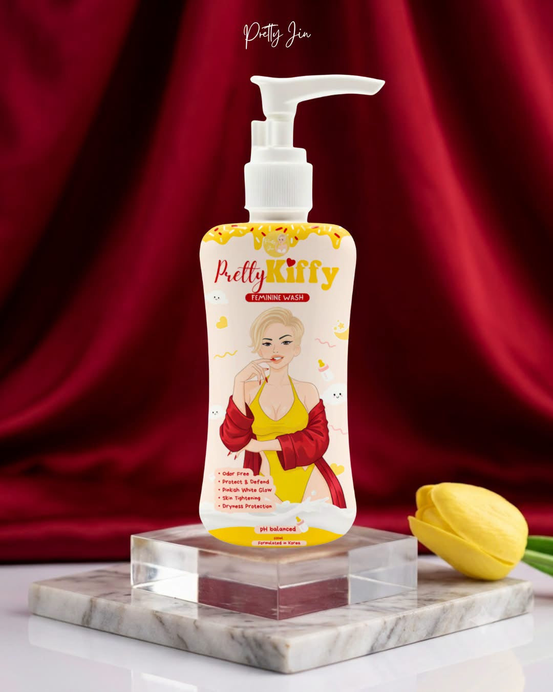 Pretty Kitty Feminine Wash PINKISH GLOW 100ml - pH Balanced & Gentle-Cleansing