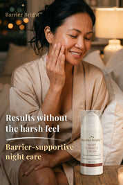 Barrier Bright™ Night Repair Duo – Barrier Repair Lotion 250ml + Night Correct Cream (Retinal) 30g | Overnight Hydration + Skin Renewal Support