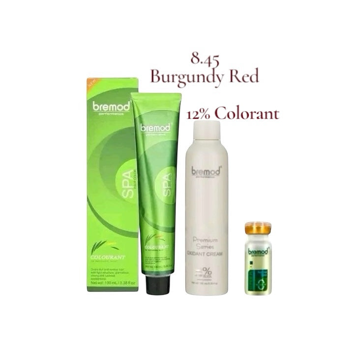 Bremod Performance Burgundy Red 8.45 Hair Color Set