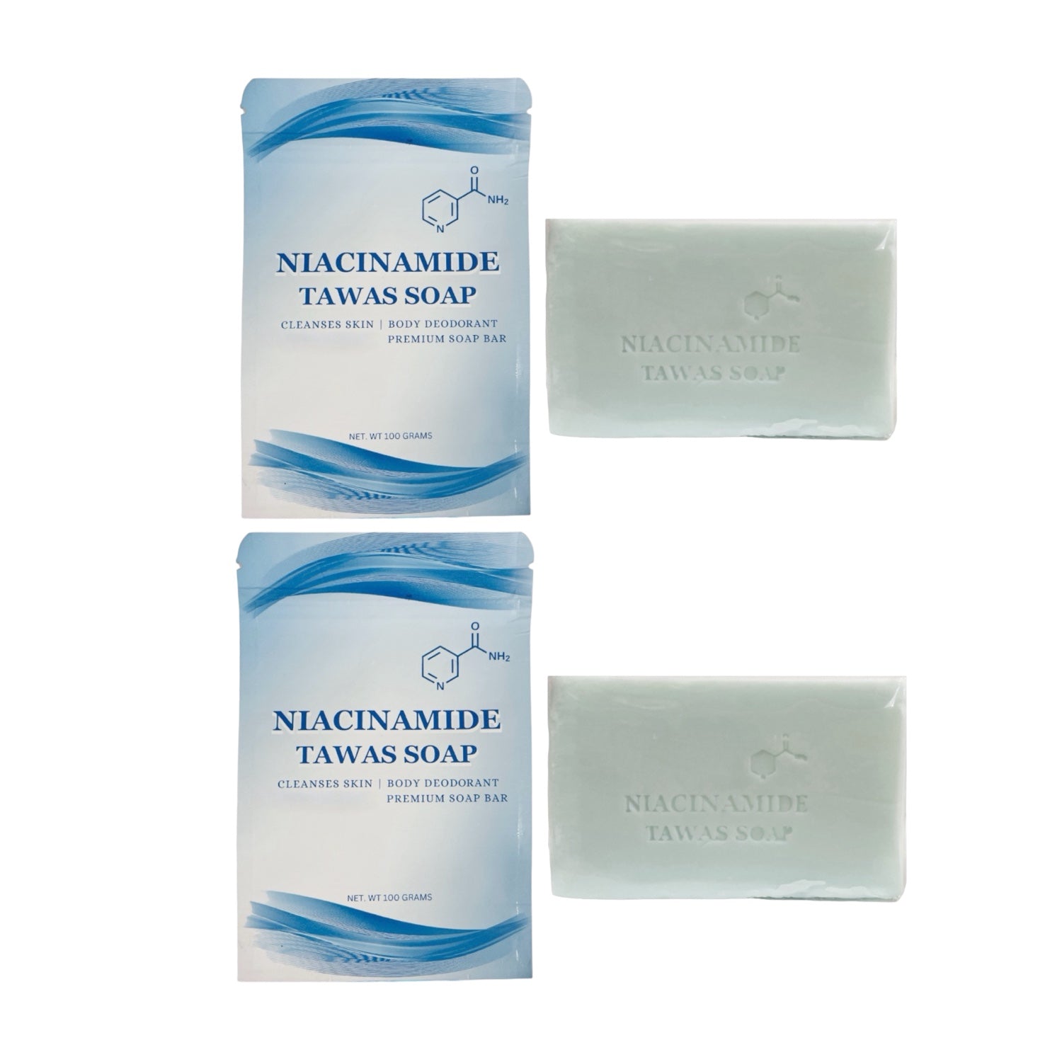 2 Bars Niacinamide Tawas Soap - 100g