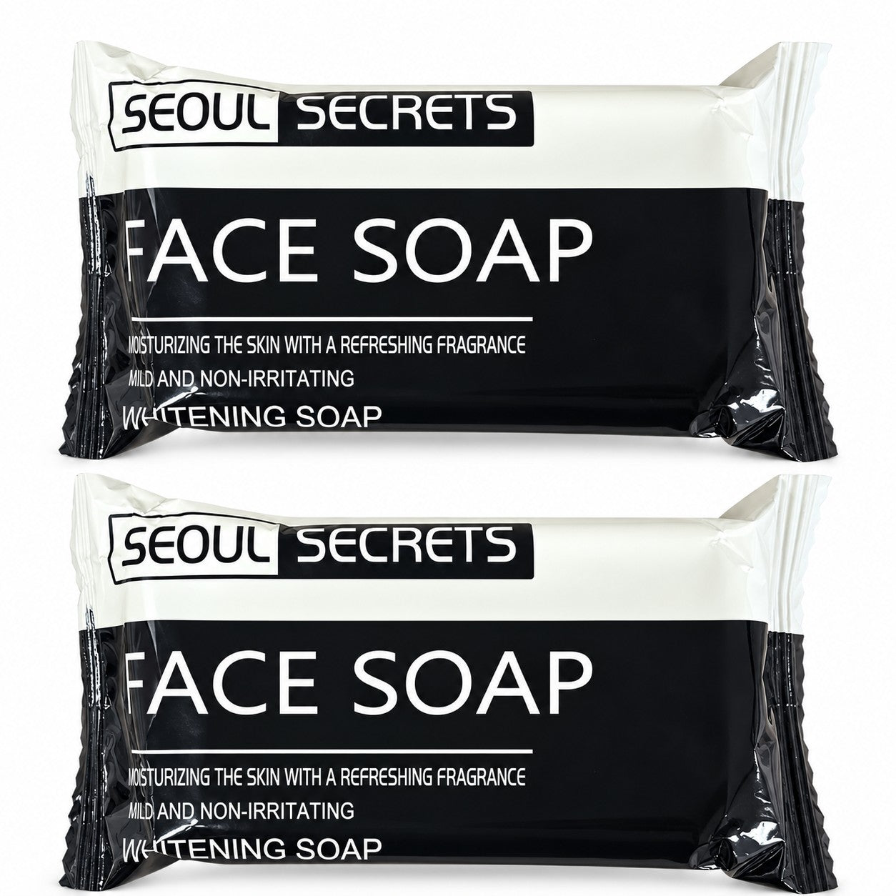 2 Bars Seoul Secrets Moisturizing Face Soap 70g formulated with Sakura Extract for botanical-inspired skincare.