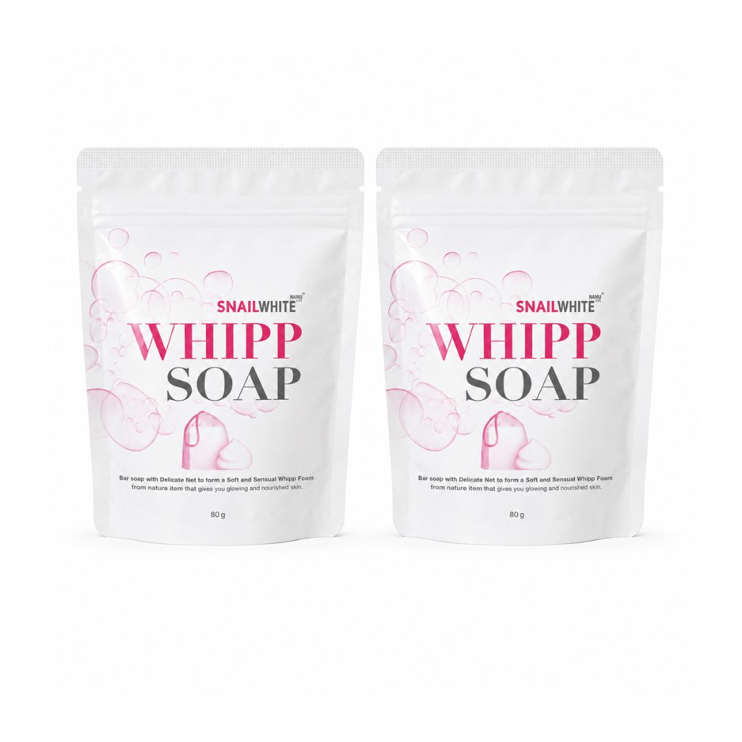 2 Bars SNAILWHITE Whipp Soap 80g gentle facial cleanser for a fresh and comfortable skin feel