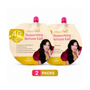 2 Packs Hami-San Sunscreen Serum Gel enriched with Niacinamide and Centella Asiatica to support a smooth, healthy-looking complexion.